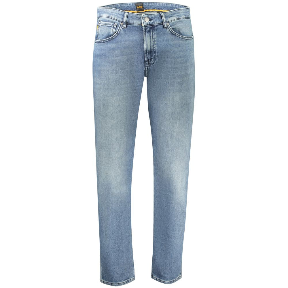 Blue Cotton Men's Regular-Fit Jeans