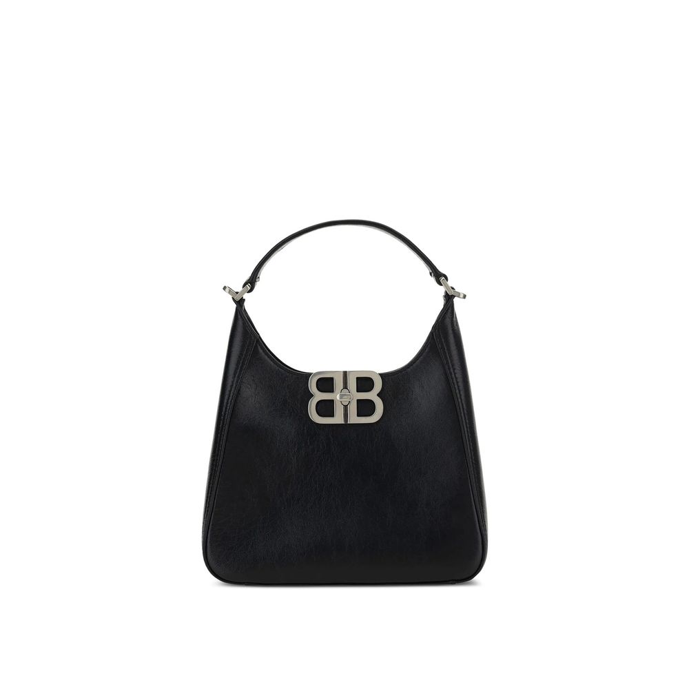Black Lamb Leather Shoulder Bag