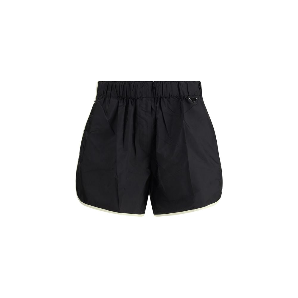 Black Recycled Polyamide Bermuda Shorts