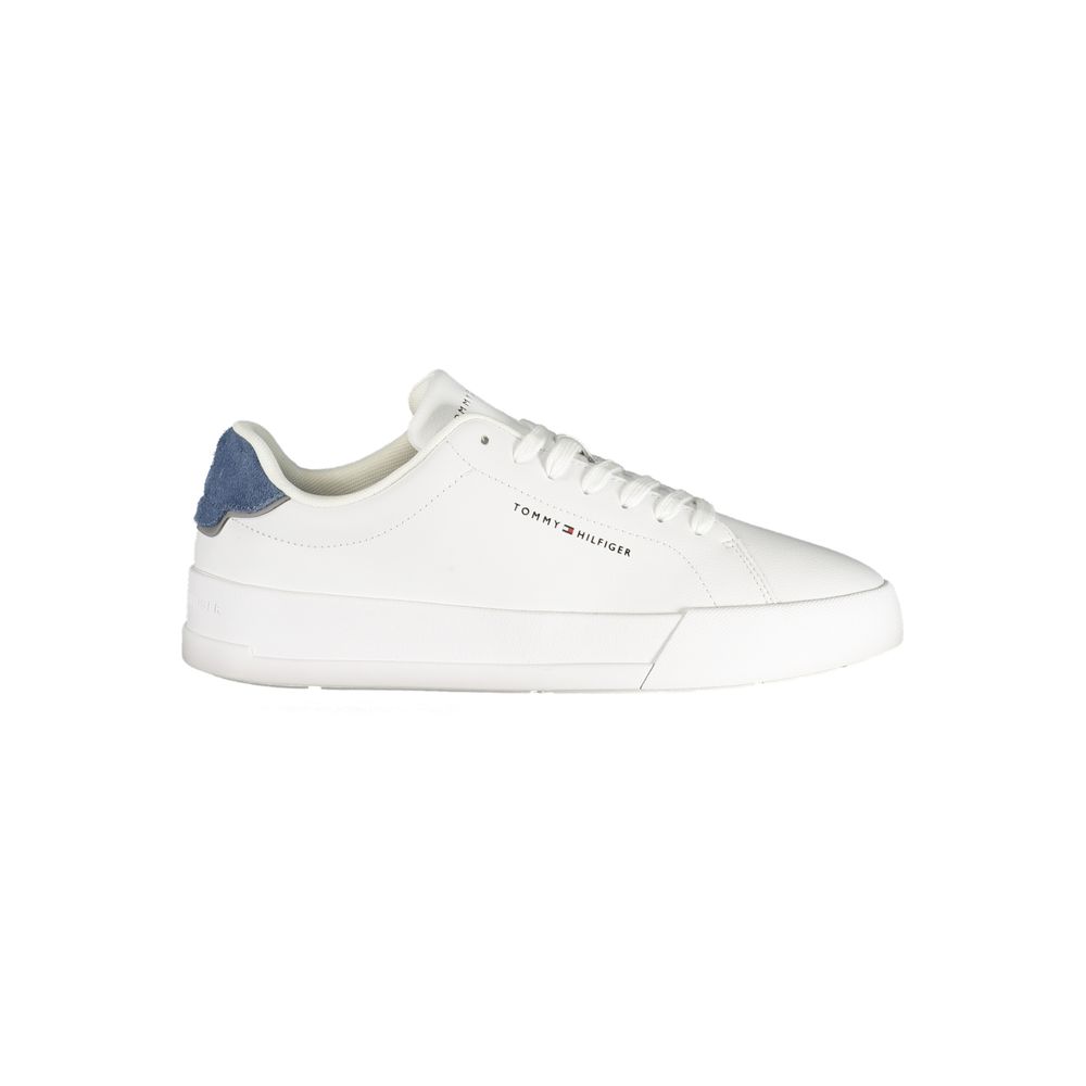 White Polyurethane Men's Sneaker