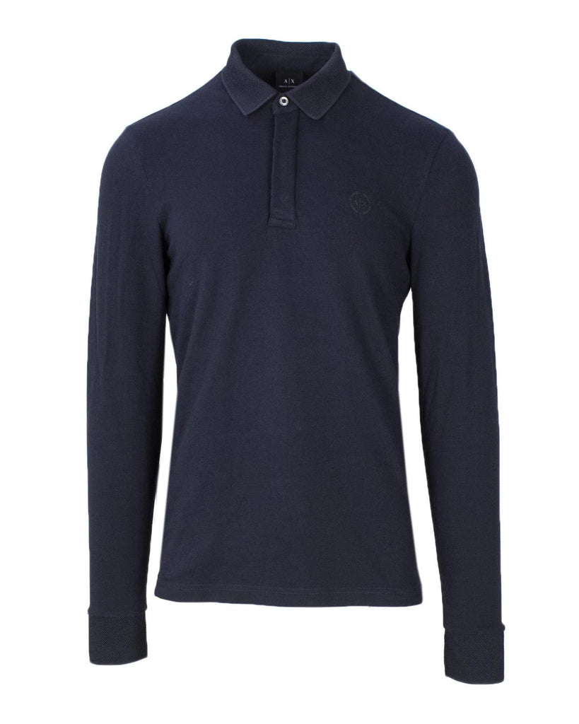 Blue Cotton Polo Shirt
