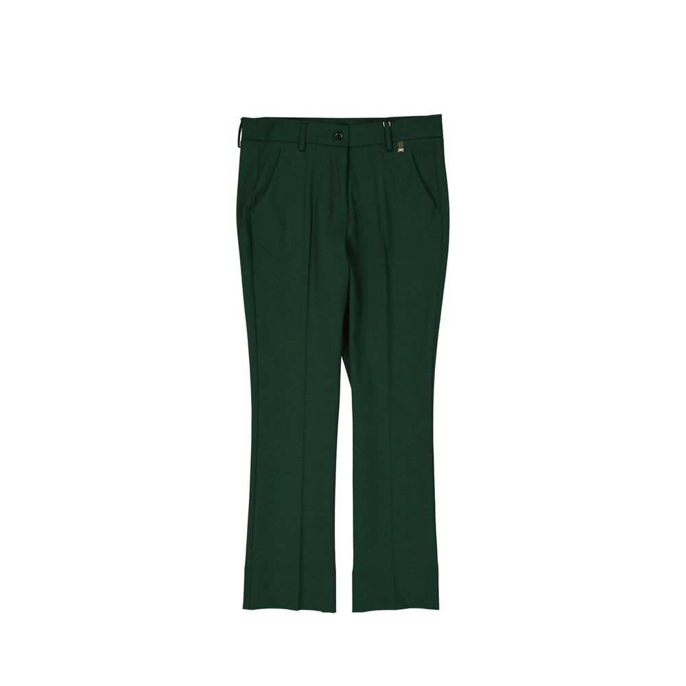 Bicolor Elastane Casual Pants