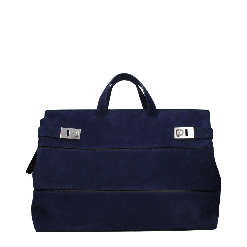 Blue Leather Handbag