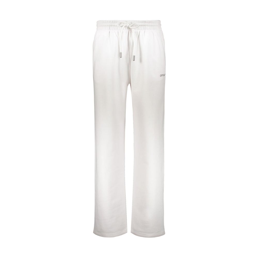 White Cotton Athletic Pants