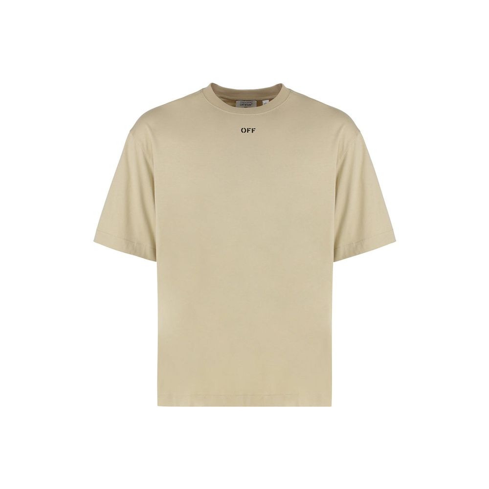 Beige Cotton T-Shirt