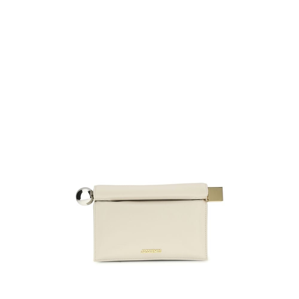 Cream Calf Leather Bos Taurus Clutch Bag