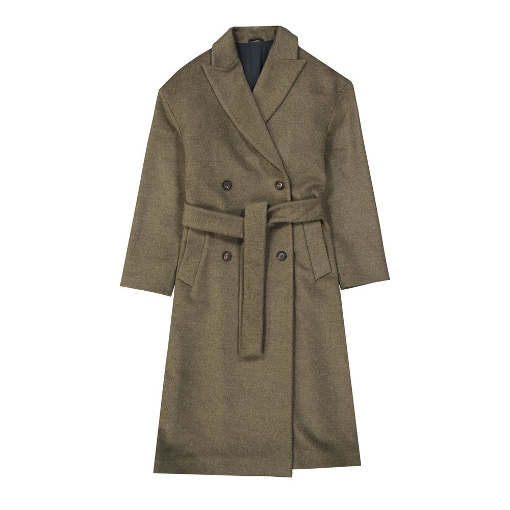 Bicolor Wool Coat