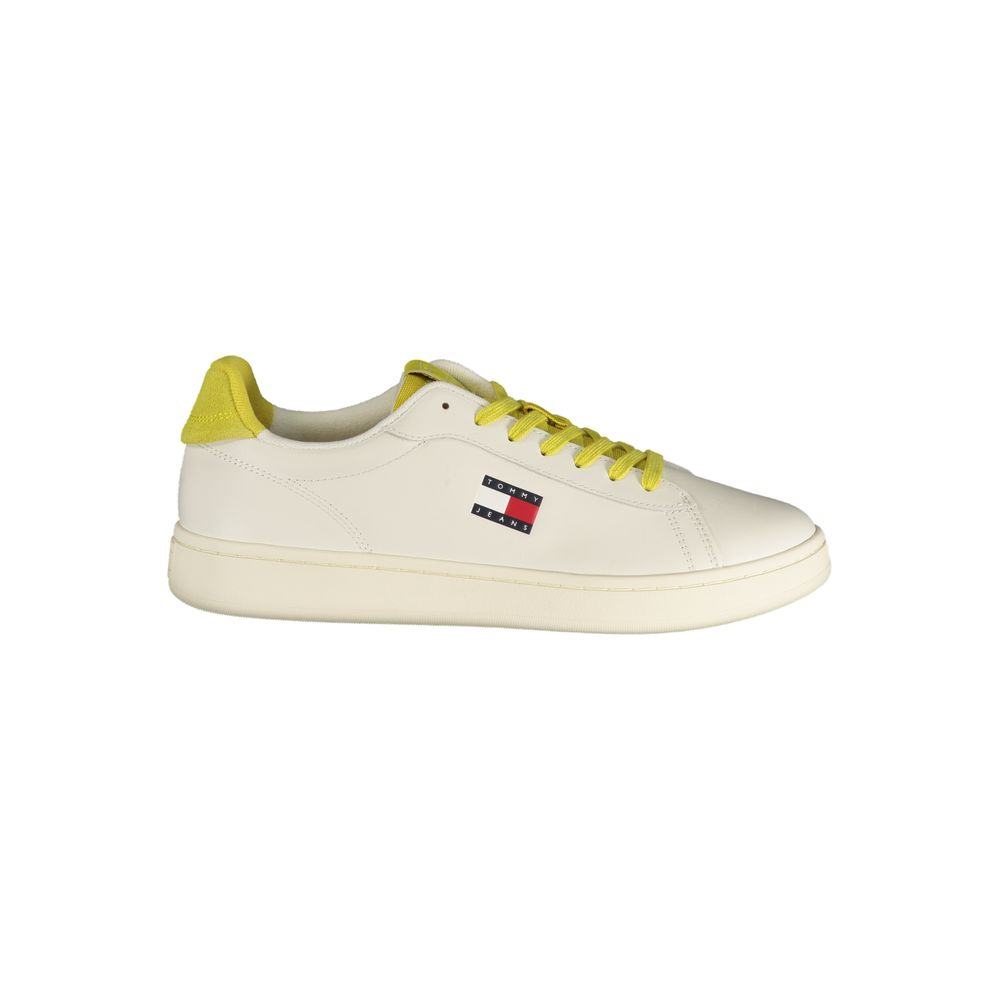 White Polyurethane Men's Sneaker