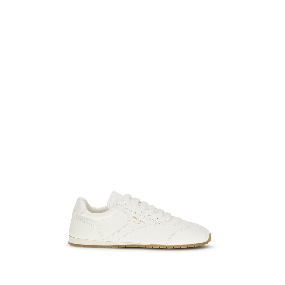 Cream Calf Leather Bos Taurus Low Top Sneakers