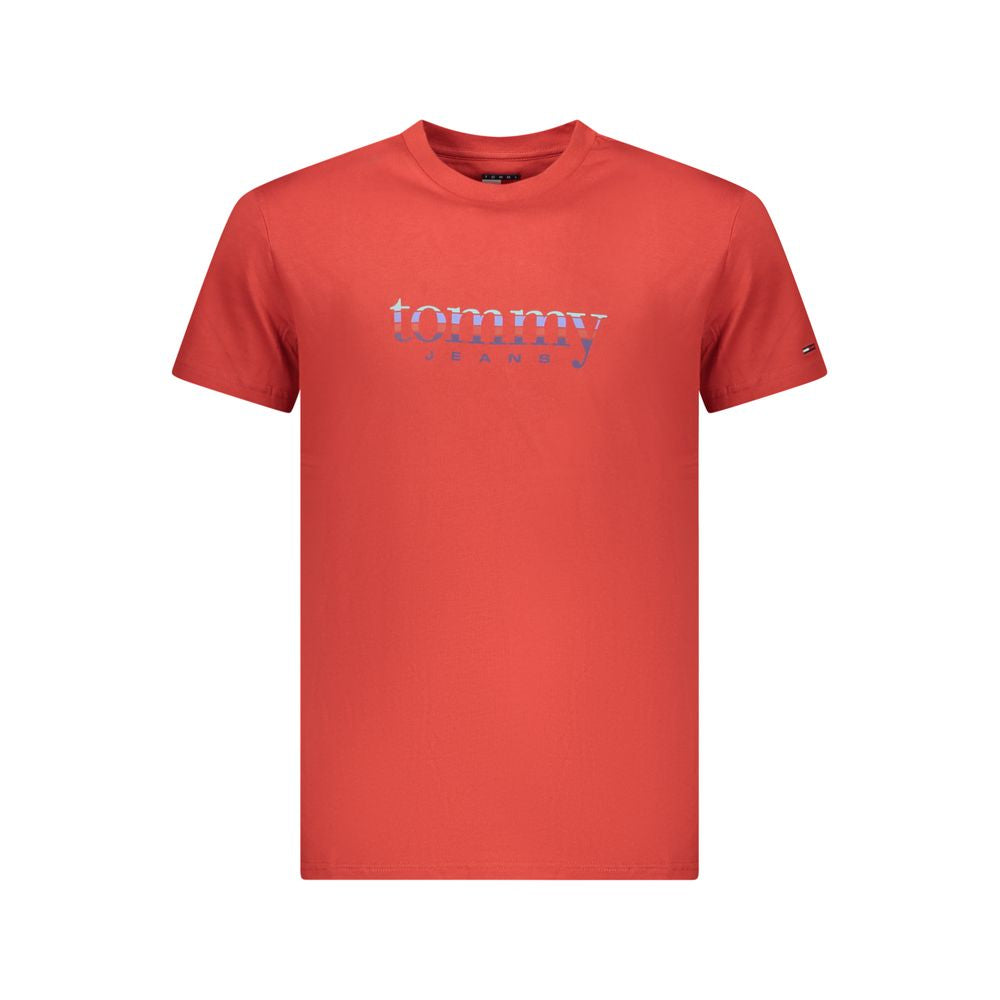 Red Cotton Mens T-Shirt