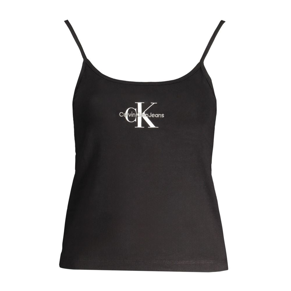 Black Cotton Women's Tank Top