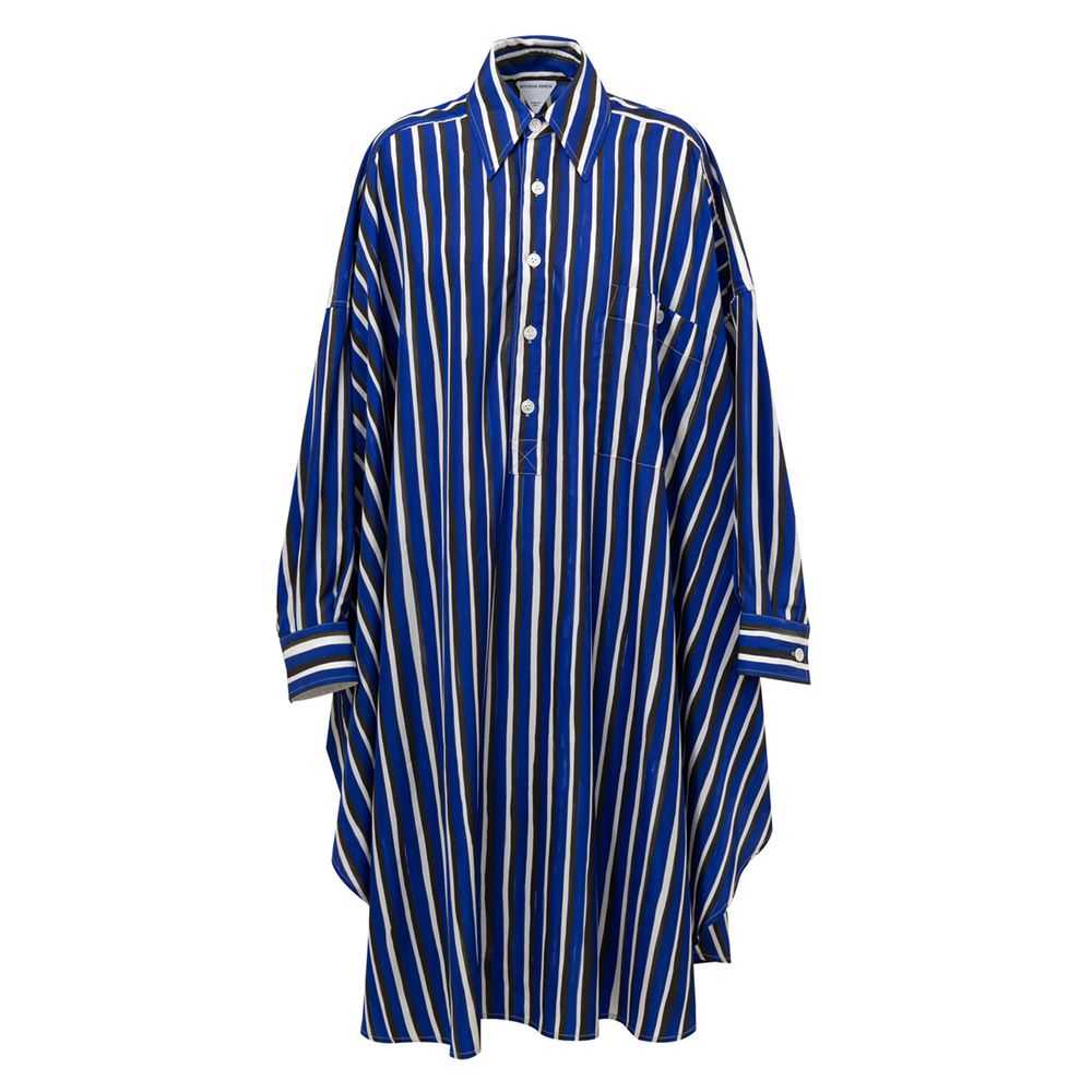 Blue Textile Long Dress