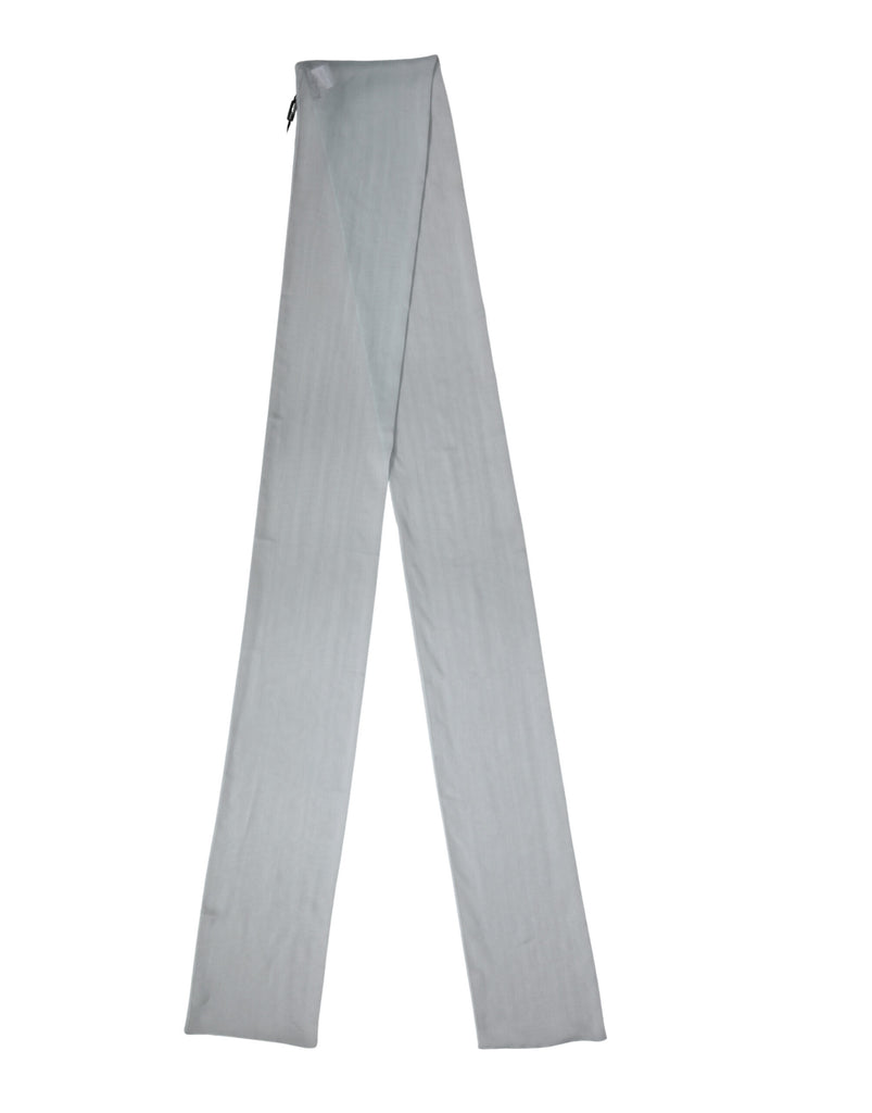 Light Blue Silk Sash Wrap Foulard 294.5cm x 19cm Scarf