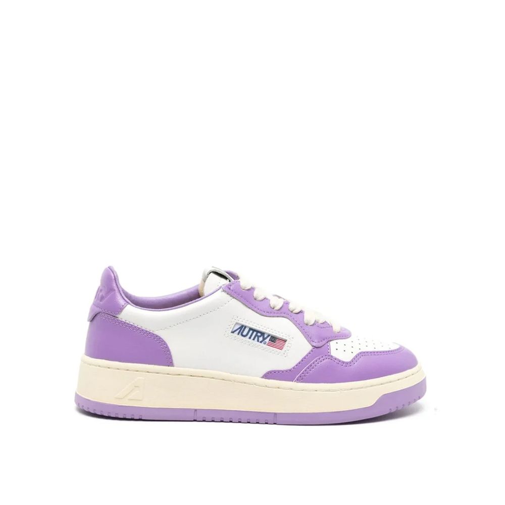 Purple Leather Sneakers