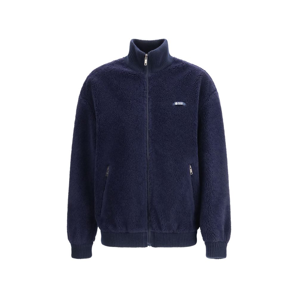 Blue Polyamide Full-Length Jacket