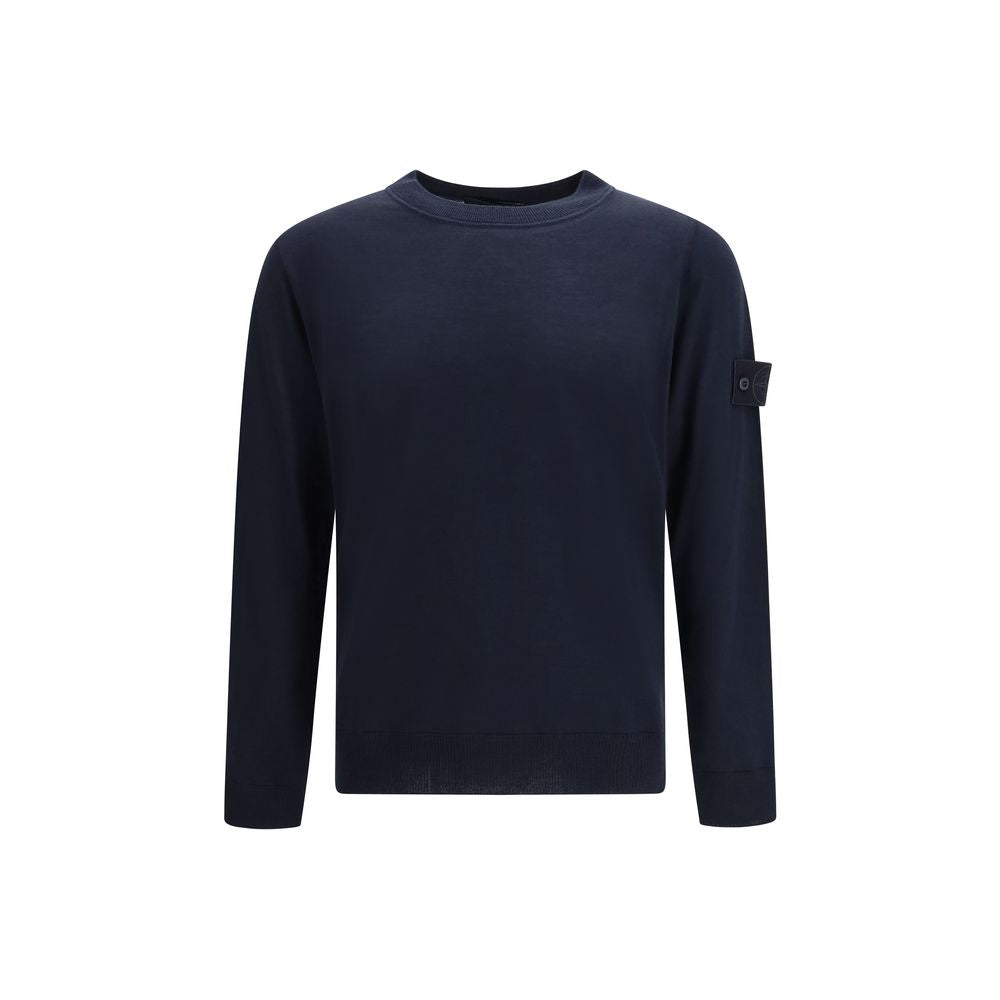 Blue Fleece Wool Sweatshirt