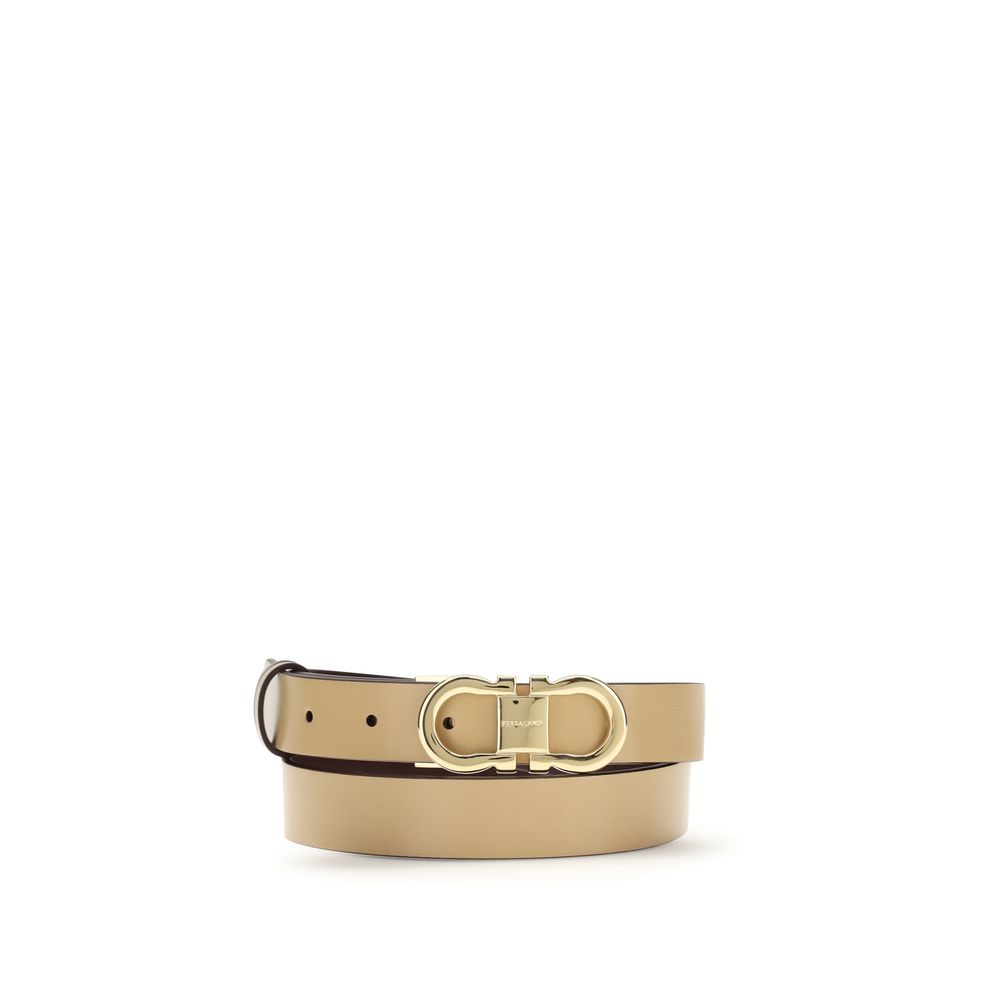 Beige Calf Leather Bos Taurus Regular Belt