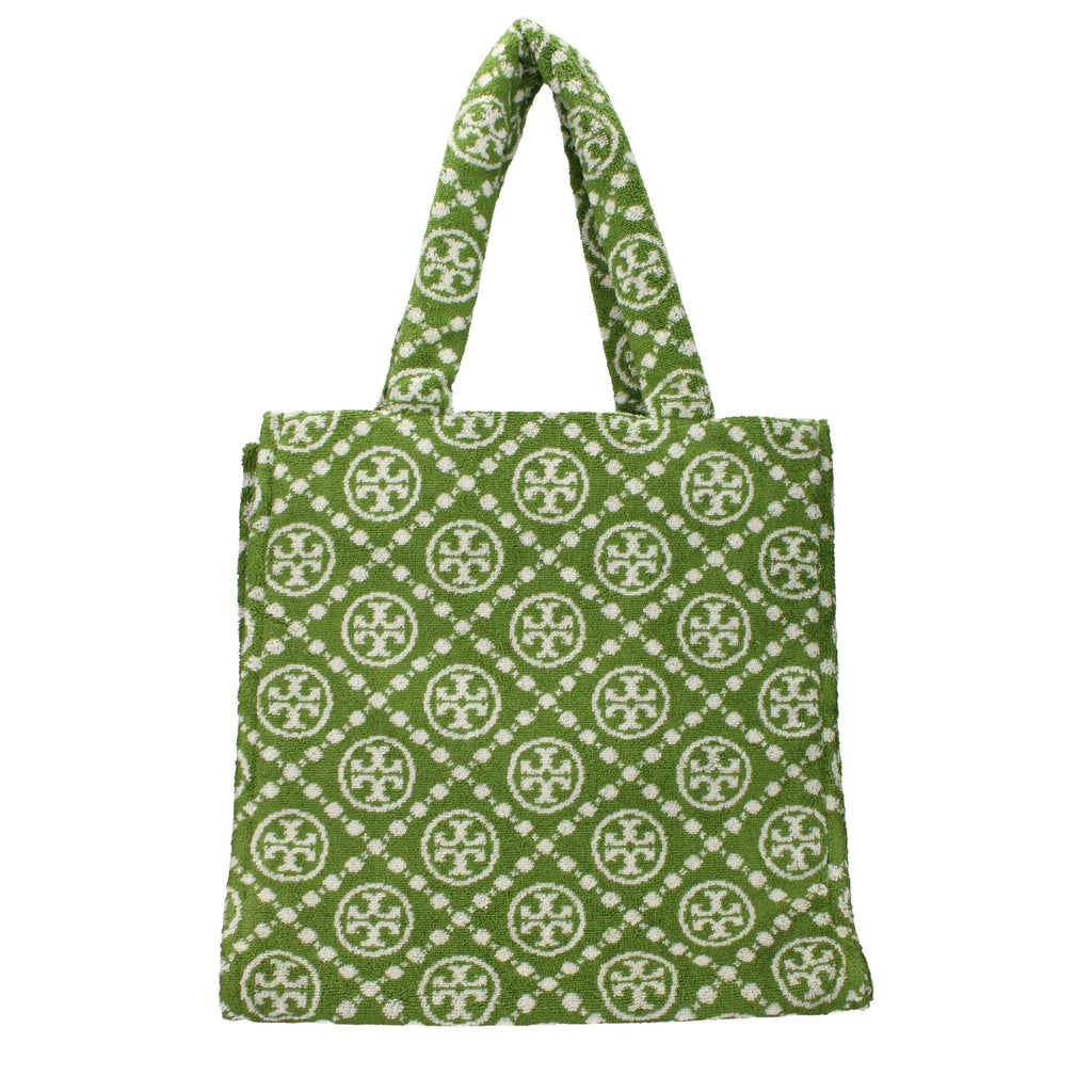 Green Cotton-Like Shoulder Bag
