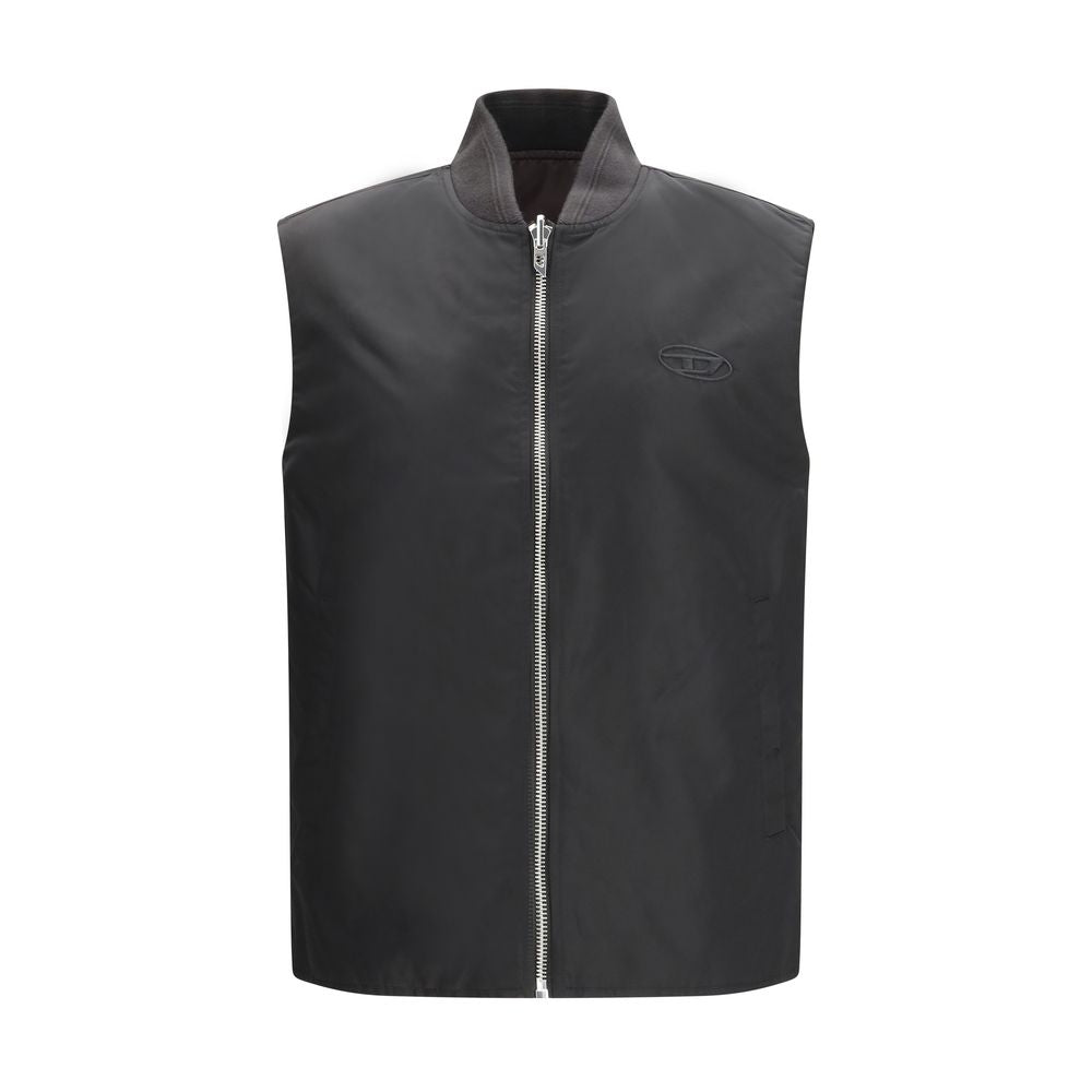 Brown Polyamide Sleveless Jacket