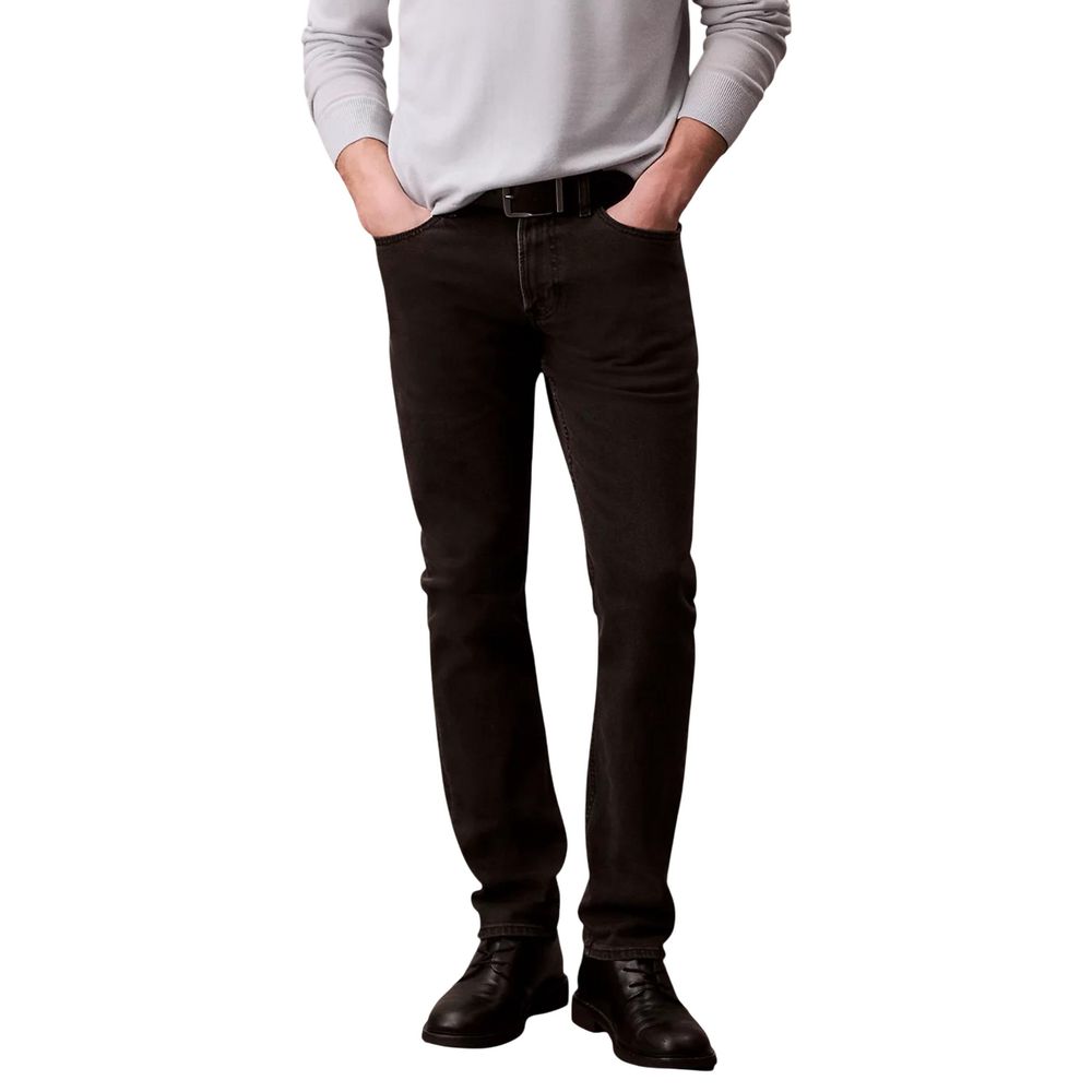Black Cotton Skinny Jeans