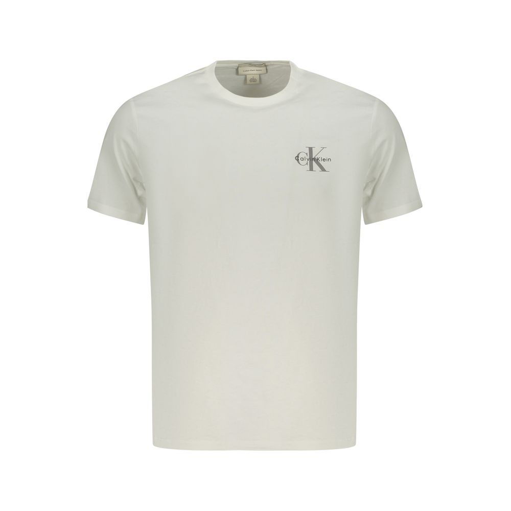 White Cotton Men T-Shirt