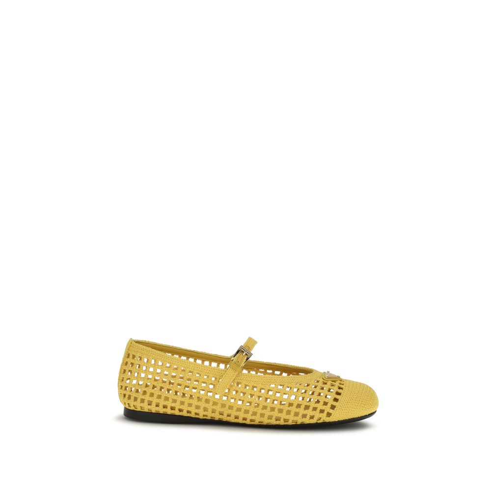 Bicolor Cotton Ballet Flats