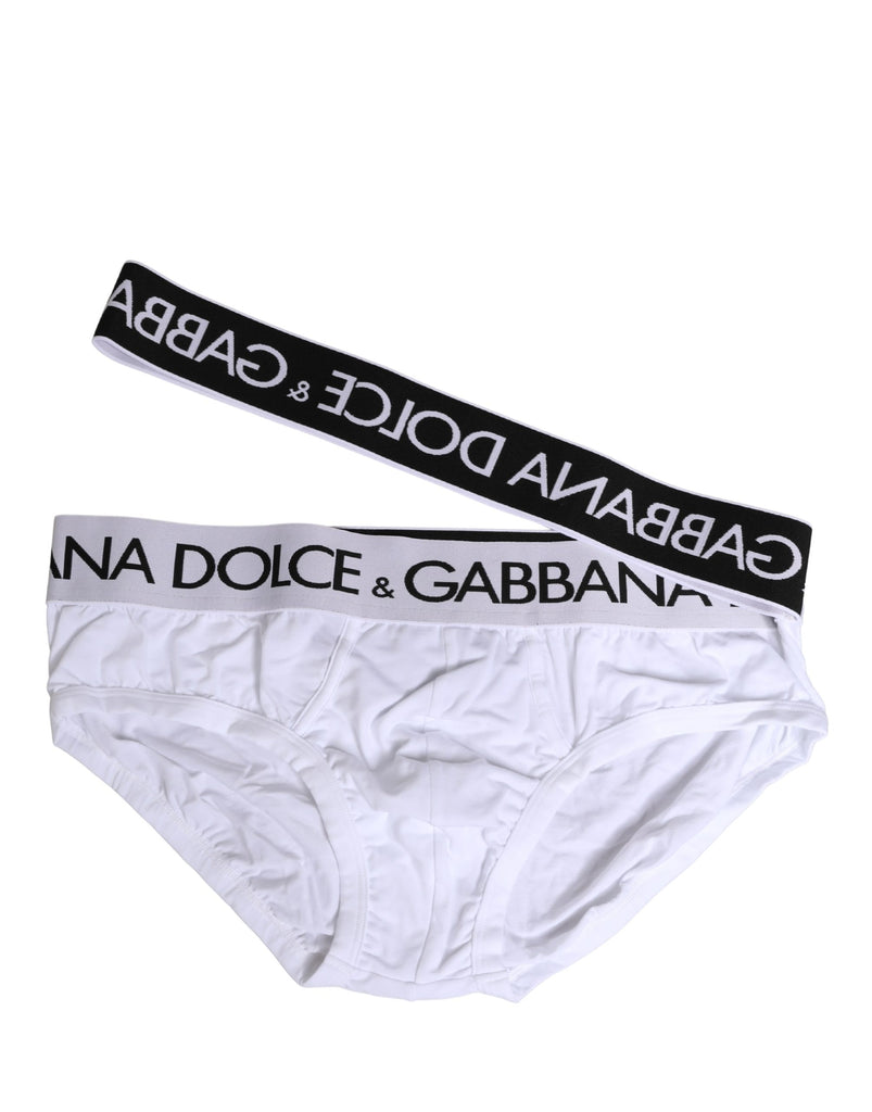 White Cotton Stretch Brando Brief Underwear