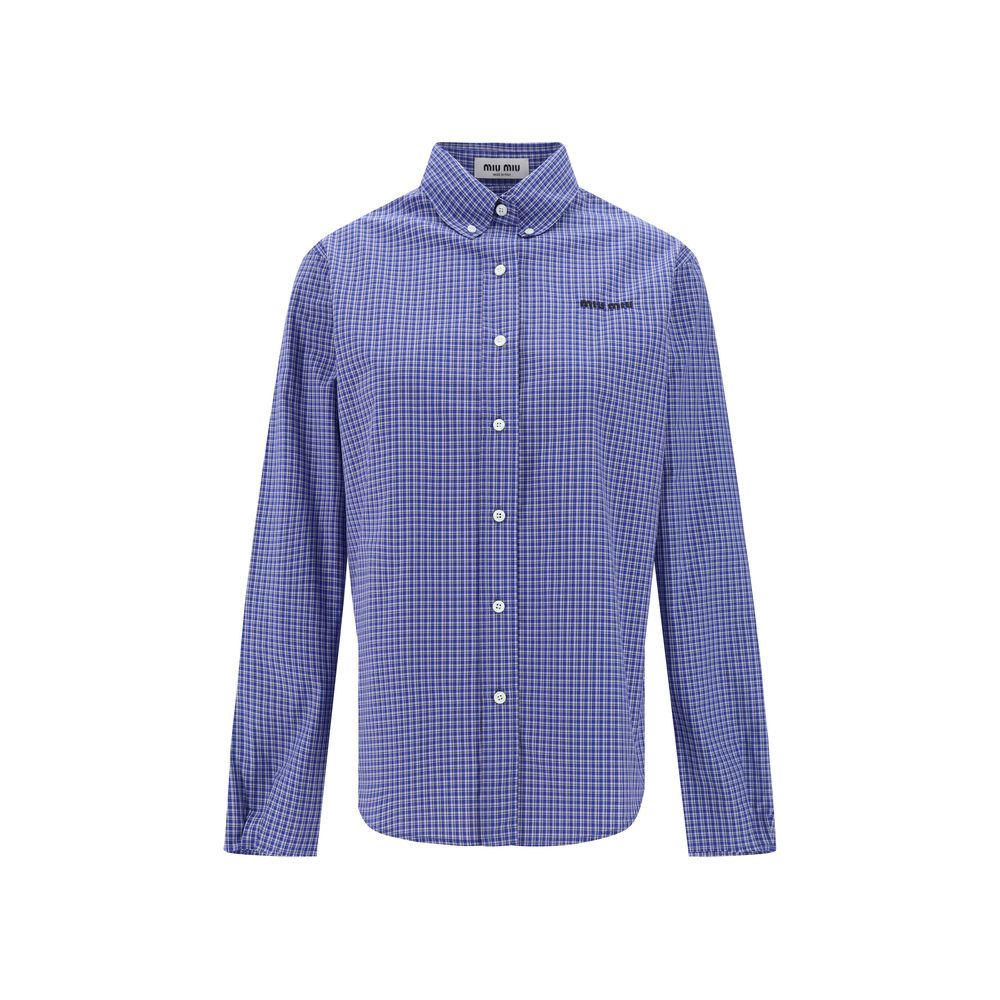 Blue Cotton Pattern Shirt