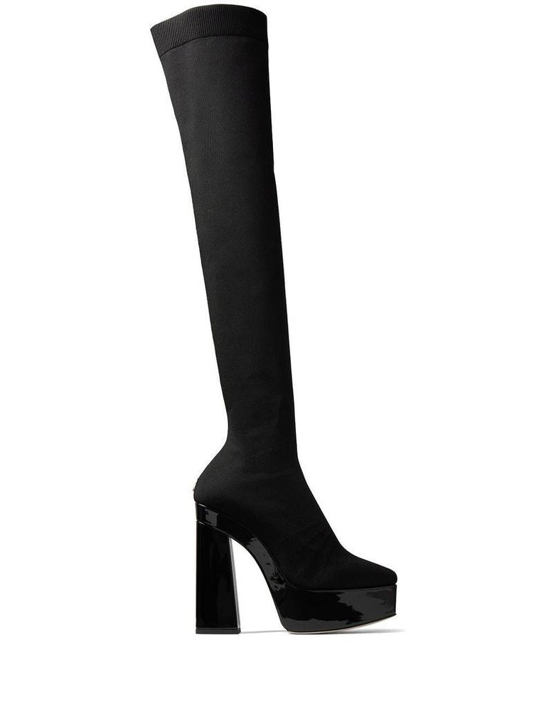Black Fabric Over The Knee