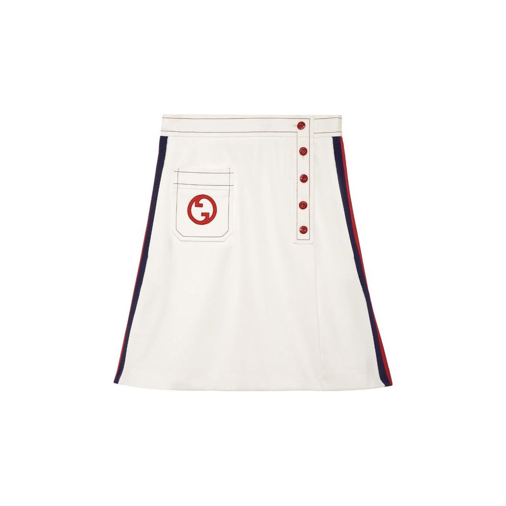 White Polyester Skirt