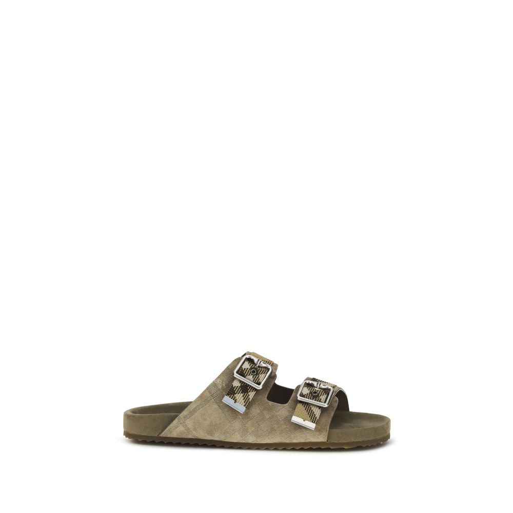 Beige Calf Leather Bos Taurus Sandals