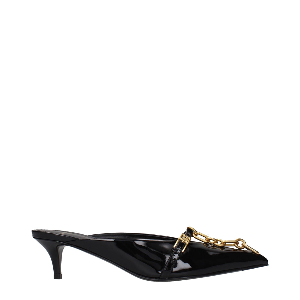 Black Leather Platform Sandals