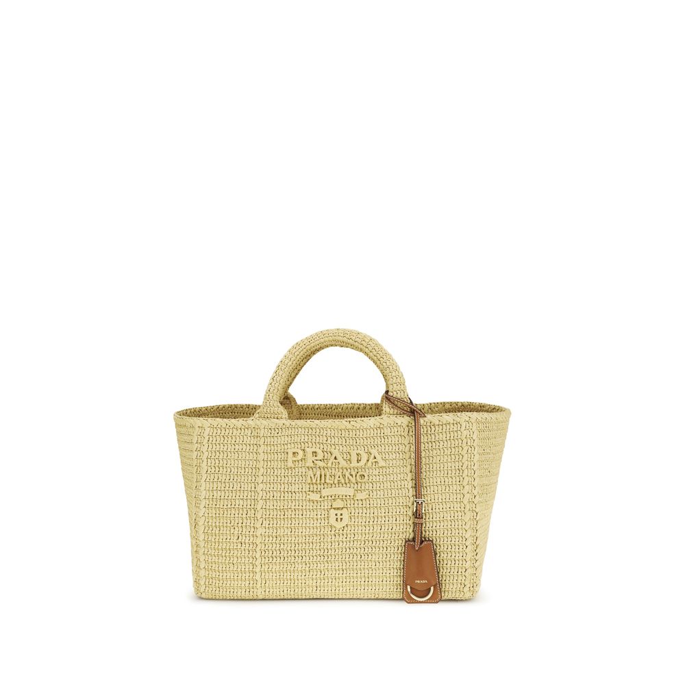 Beige Viscose Shoulder Bag