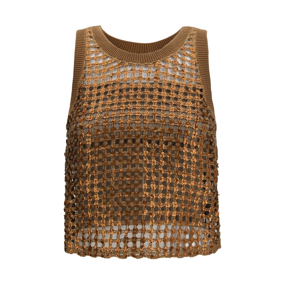 Brown Silk Blouse