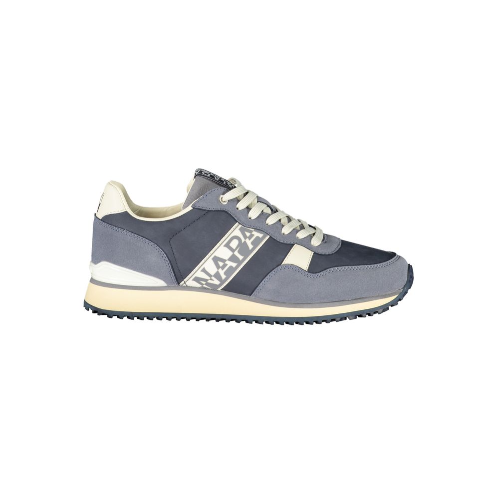 Blue Polyester Athletic Sneakers