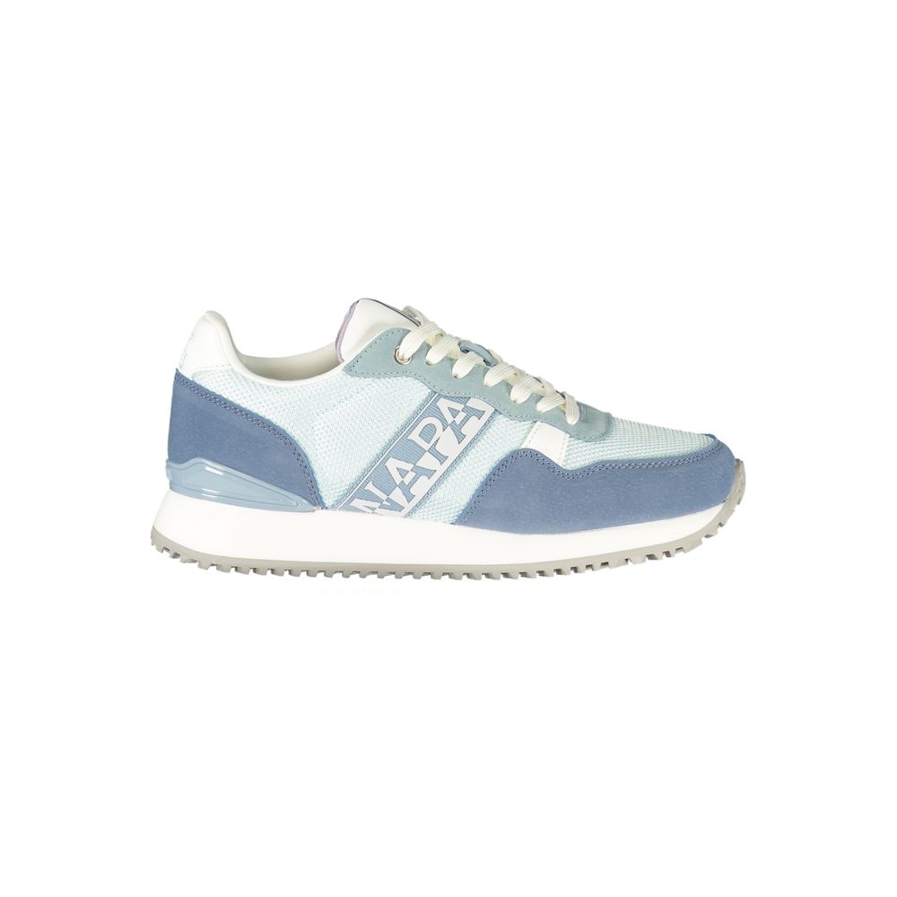 Blue Polyester Athletic Sneakers