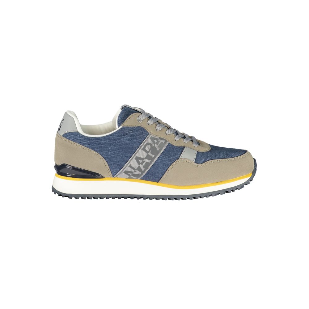 Blue Polyester Athletic Sneakers