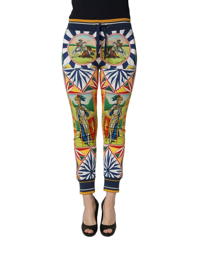 Multicolor Siciliano Saretto Joggers Pants