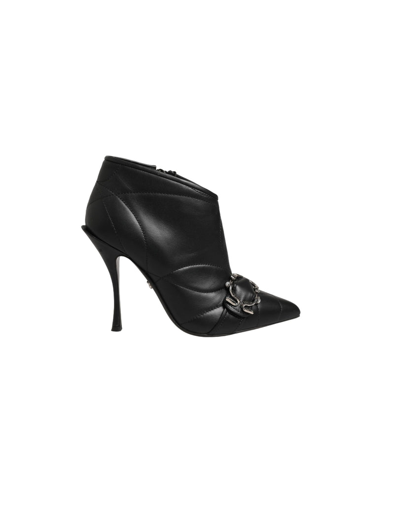 Black Devotion Quilted Buckled Boots Shoes
