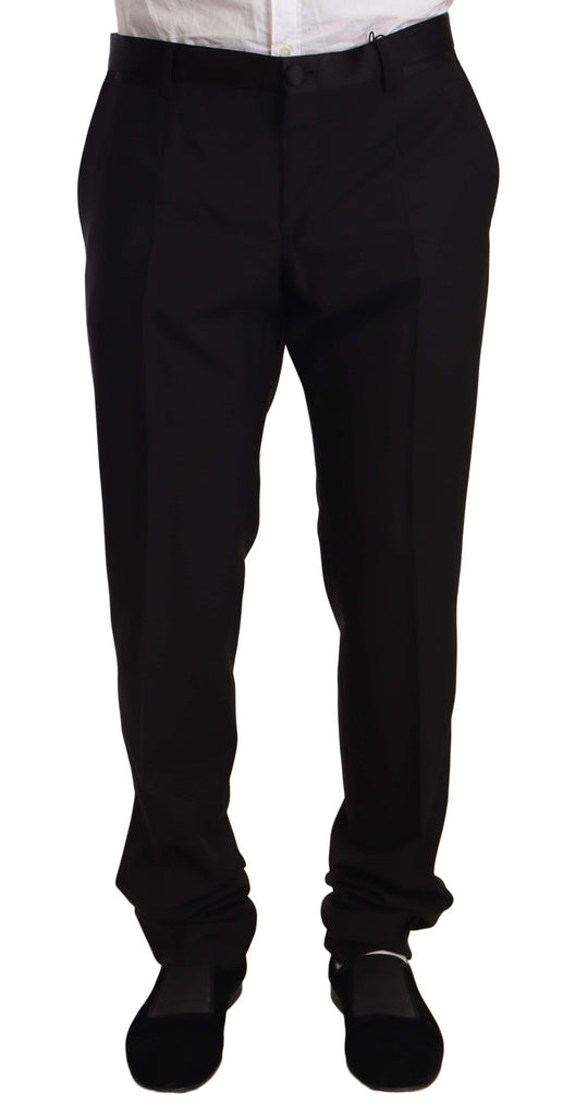 Black Wool Formal Tuxedo Trouser Pants
