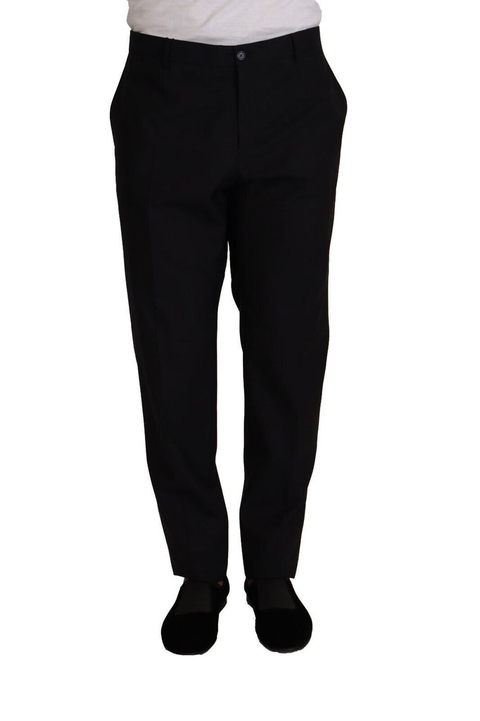 Blue Wool Silk Formal Trouser Dress Pants