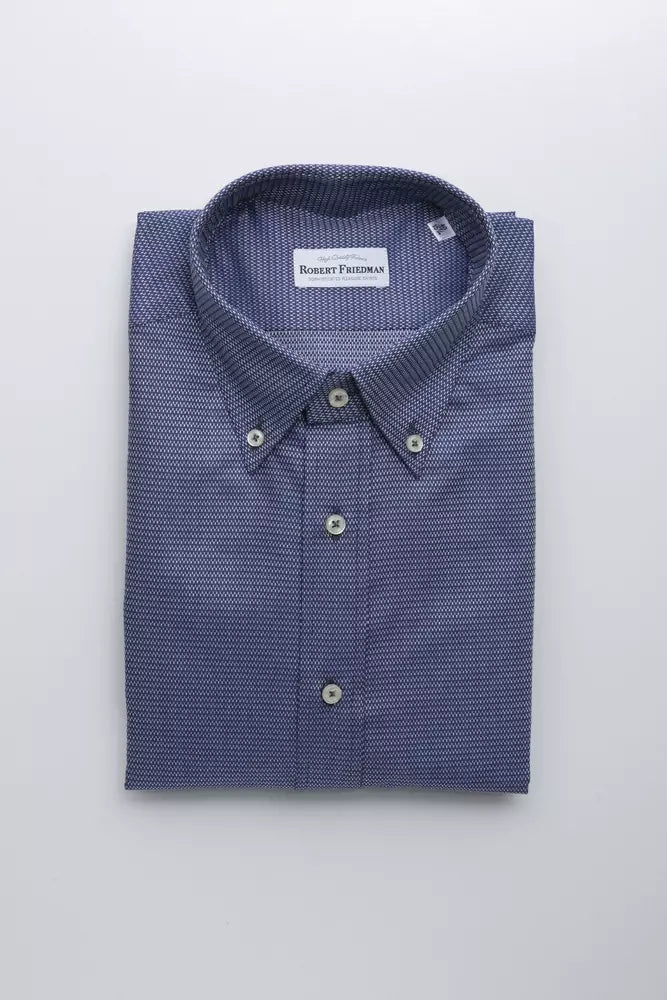 "Blue Cotton Men's Shirt"