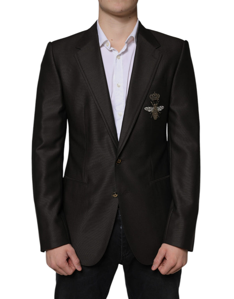 Blazer Brown Green Bee Wool Jacket Coat