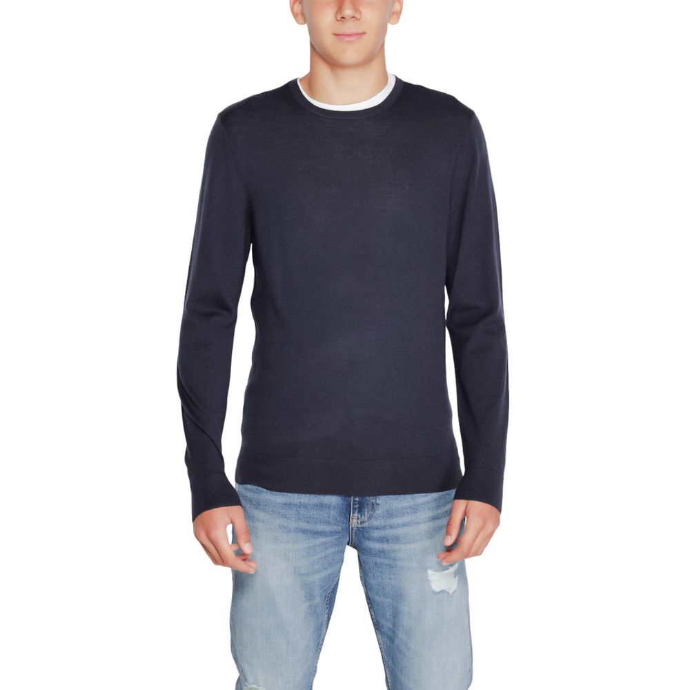Blue Recycled Wool Sweatshirt