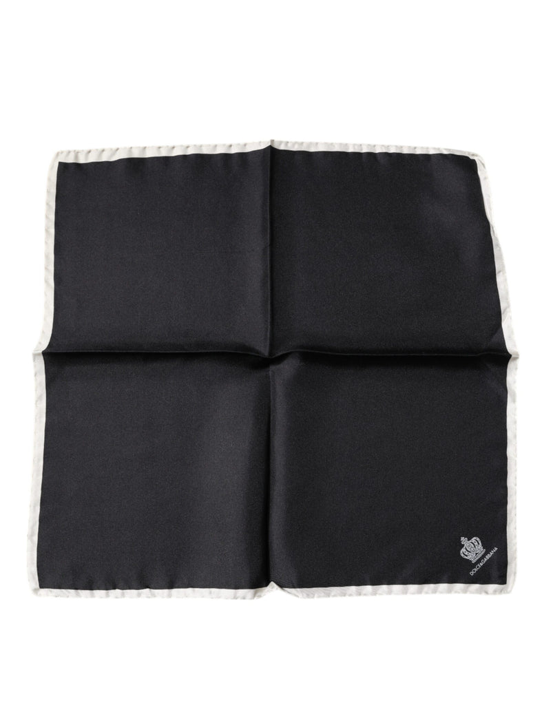 Black Crown Logo Square Handkerchief Scarf