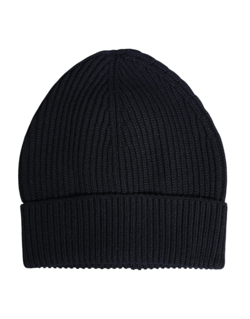 Black Cashmere Knitted Winter Beanie Hat