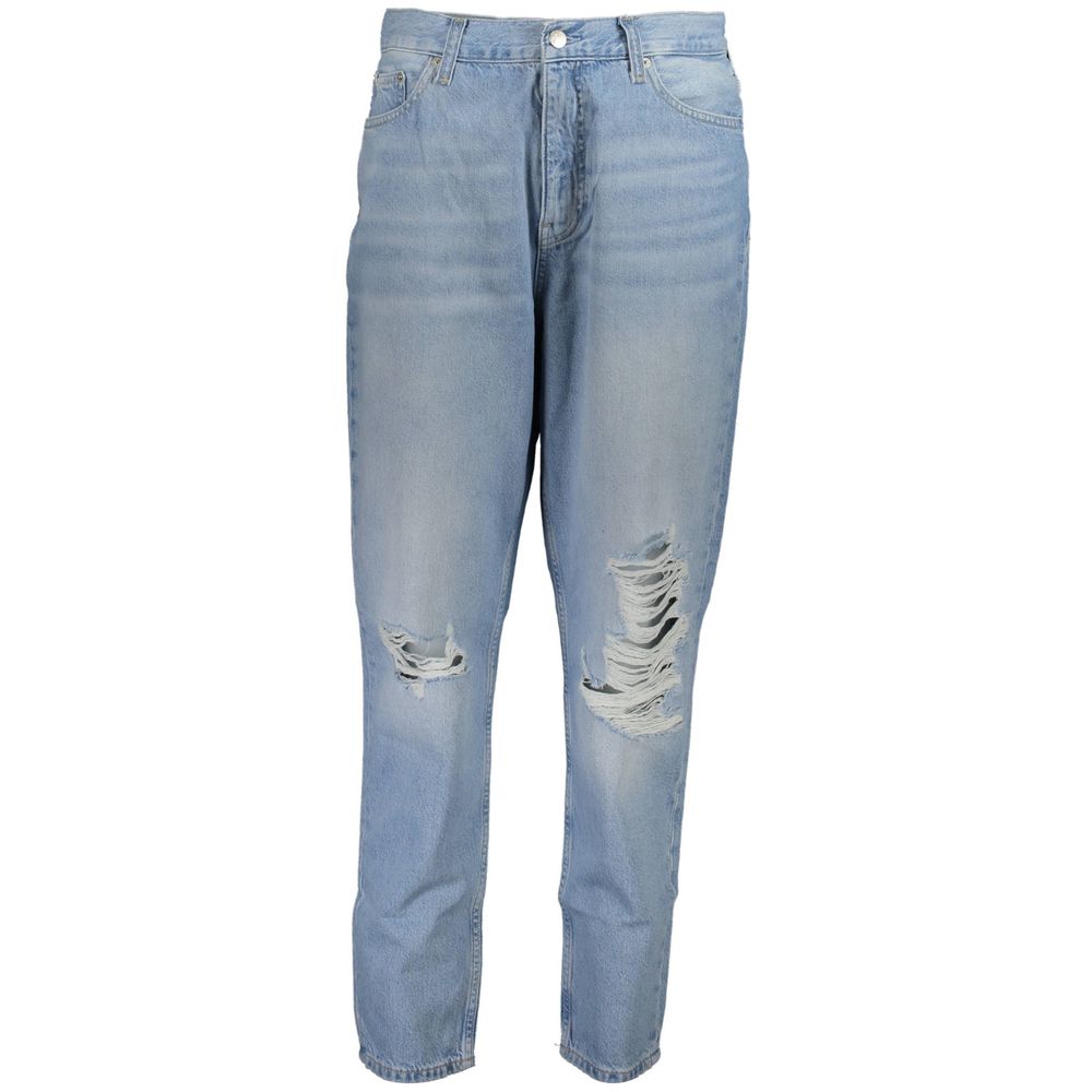 Blue Cotton Women Jeans