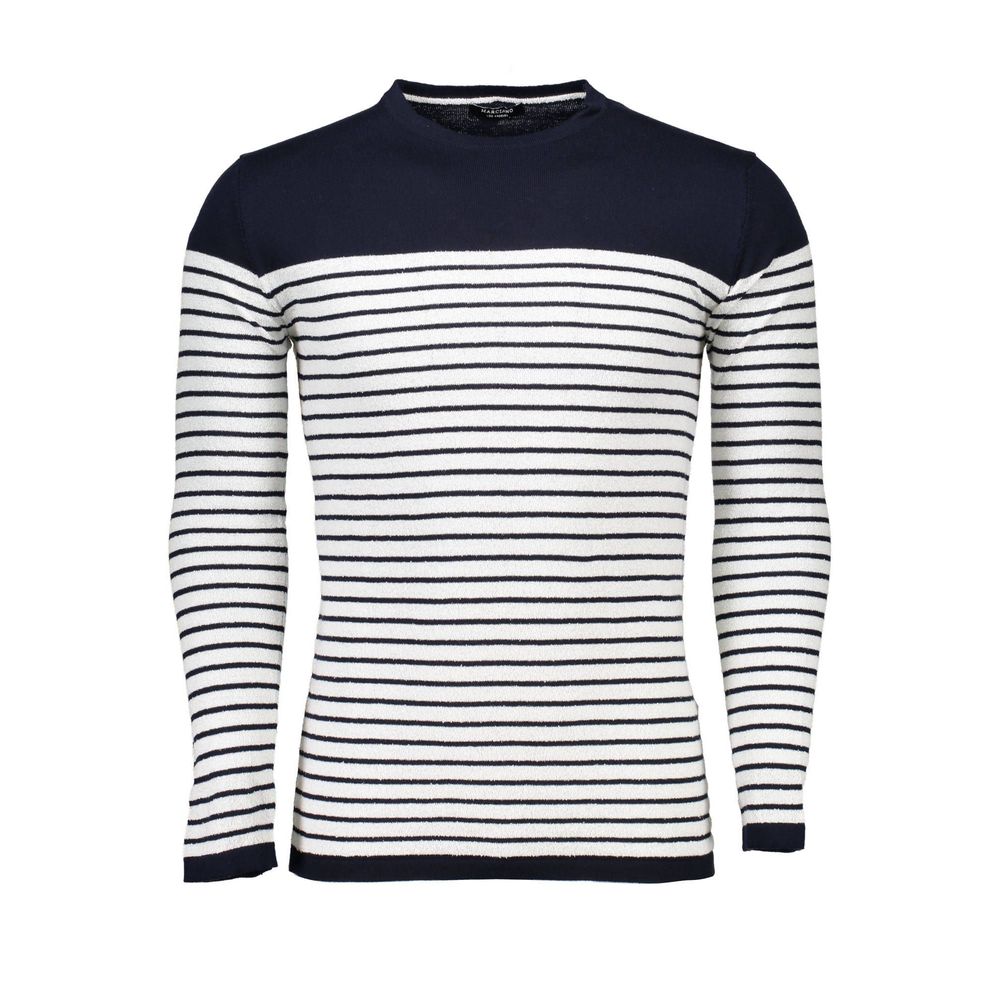Blue Cotton Mens Sweater
