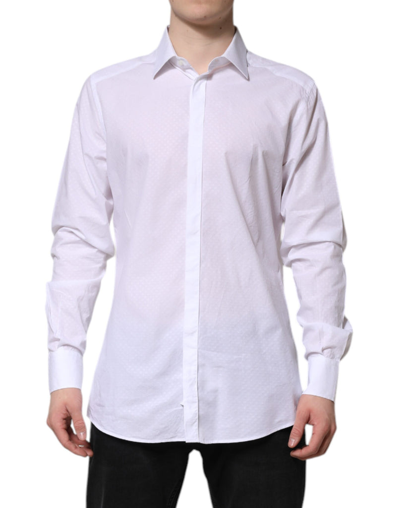 White GOLD Cotton Long Sleeves Formal Shirt