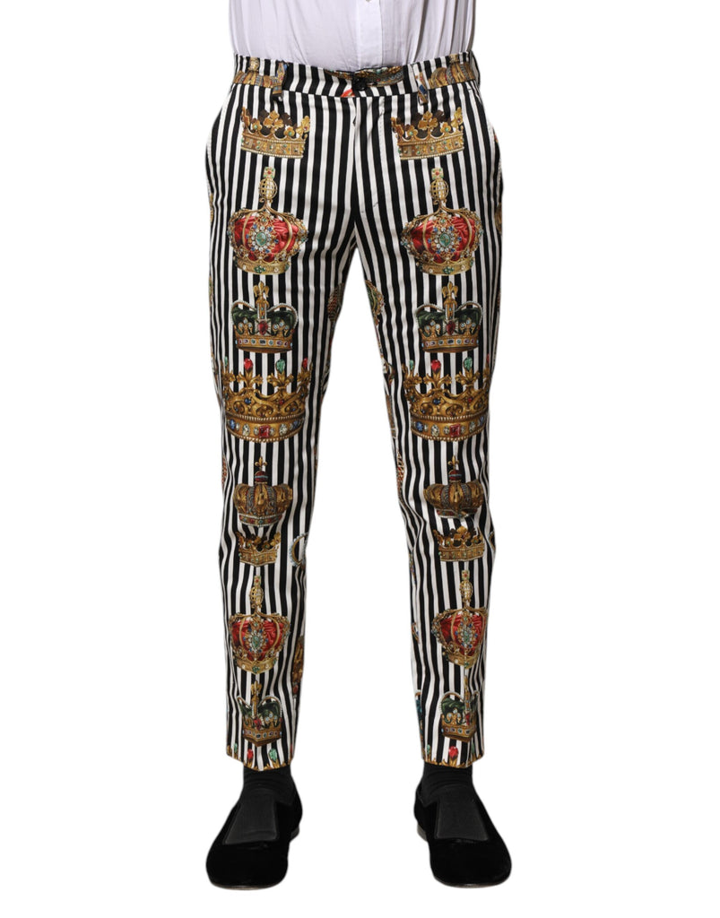 Multicolor Striped Crown Pants